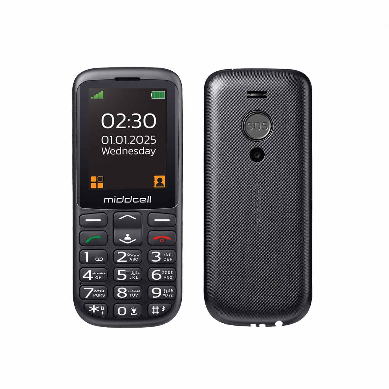 گوشی موبایل Middcell مدل M230 - مشکی